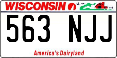 WI license plate 563NJJ