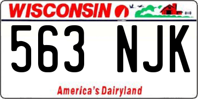 WI license plate 563NJK