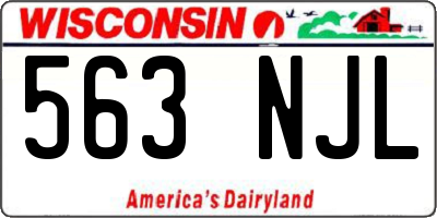 WI license plate 563NJL