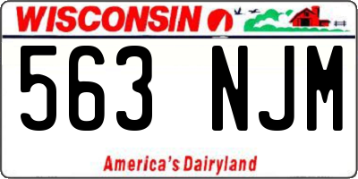 WI license plate 563NJM