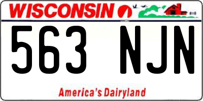 WI license plate 563NJN