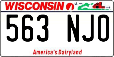 WI license plate 563NJO