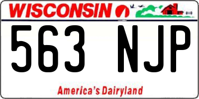 WI license plate 563NJP
