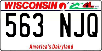 WI license plate 563NJQ