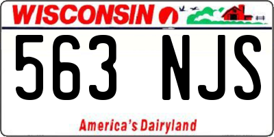 WI license plate 563NJS