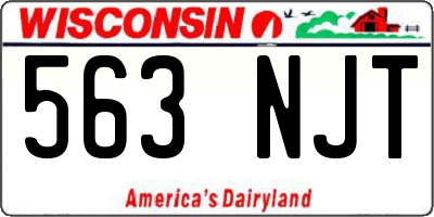 WI license plate 563NJT