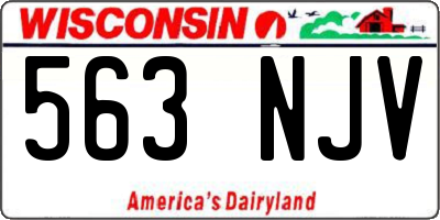WI license plate 563NJV