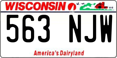 WI license plate 563NJW