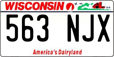WI license plate 563NJX