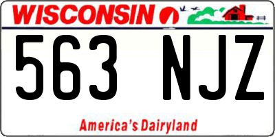 WI license plate 563NJZ