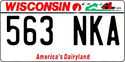 WI license plate 563NKA