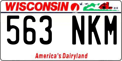 WI license plate 563NKM