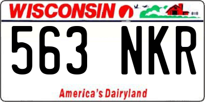 WI license plate 563NKR
