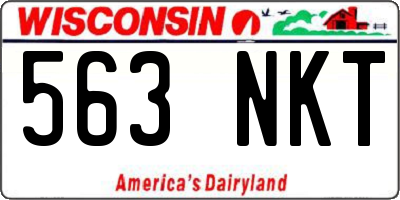 WI license plate 563NKT