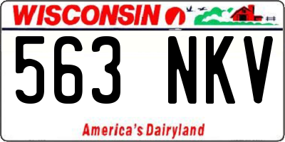 WI license plate 563NKV