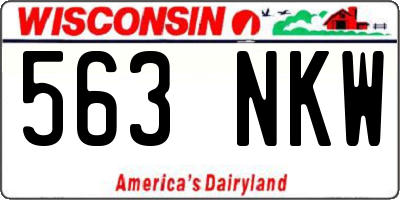 WI license plate 563NKW