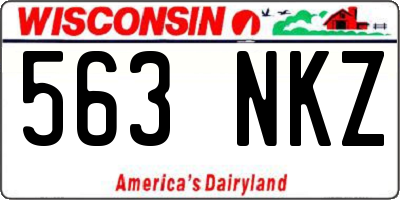 WI license plate 563NKZ