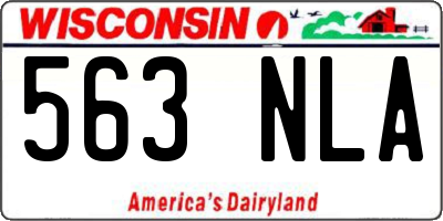 WI license plate 563NLA