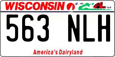 WI license plate 563NLH