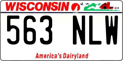 WI license plate 563NLW