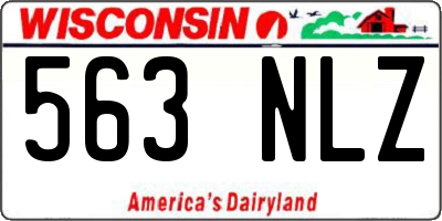 WI license plate 563NLZ