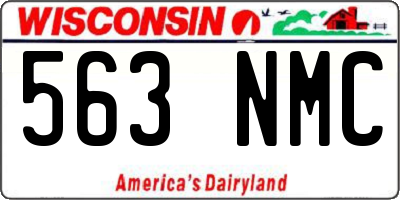 WI license plate 563NMC