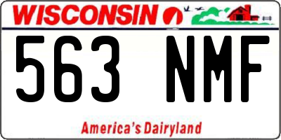 WI license plate 563NMF