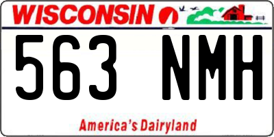 WI license plate 563NMH