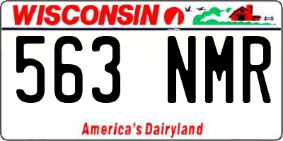 WI license plate 563NMR