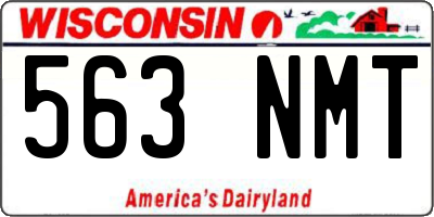 WI license plate 563NMT