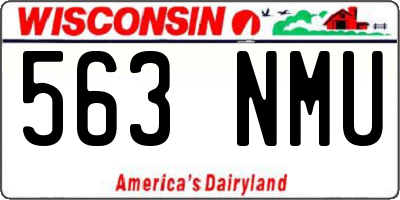 WI license plate 563NMU