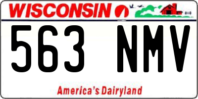 WI license plate 563NMV