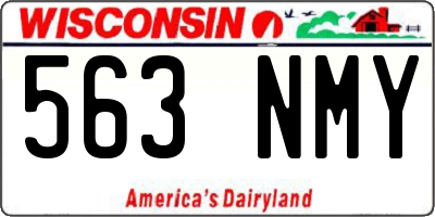WI license plate 563NMY