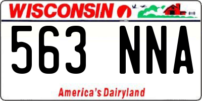 WI license plate 563NNA