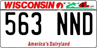 WI license plate 563NND