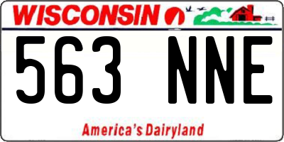 WI license plate 563NNE