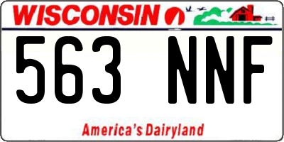 WI license plate 563NNF