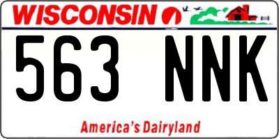 WI license plate 563NNK