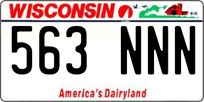 WI license plate 563NNN