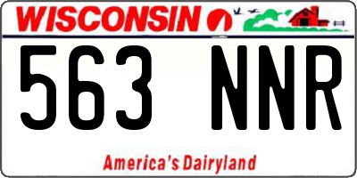 WI license plate 563NNR