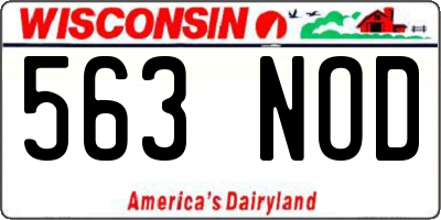 WI license plate 563NOD