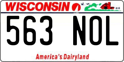 WI license plate 563NOL