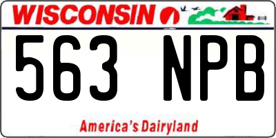 WI license plate 563NPB