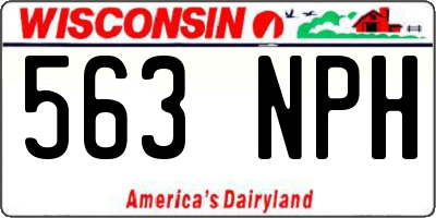 WI license plate 563NPH