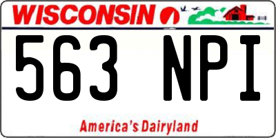 WI license plate 563NPI