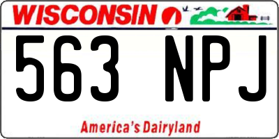 WI license plate 563NPJ