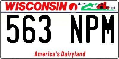 WI license plate 563NPM