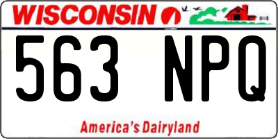 WI license plate 563NPQ