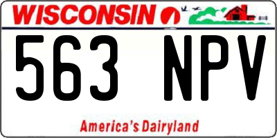 WI license plate 563NPV