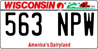 WI license plate 563NPW